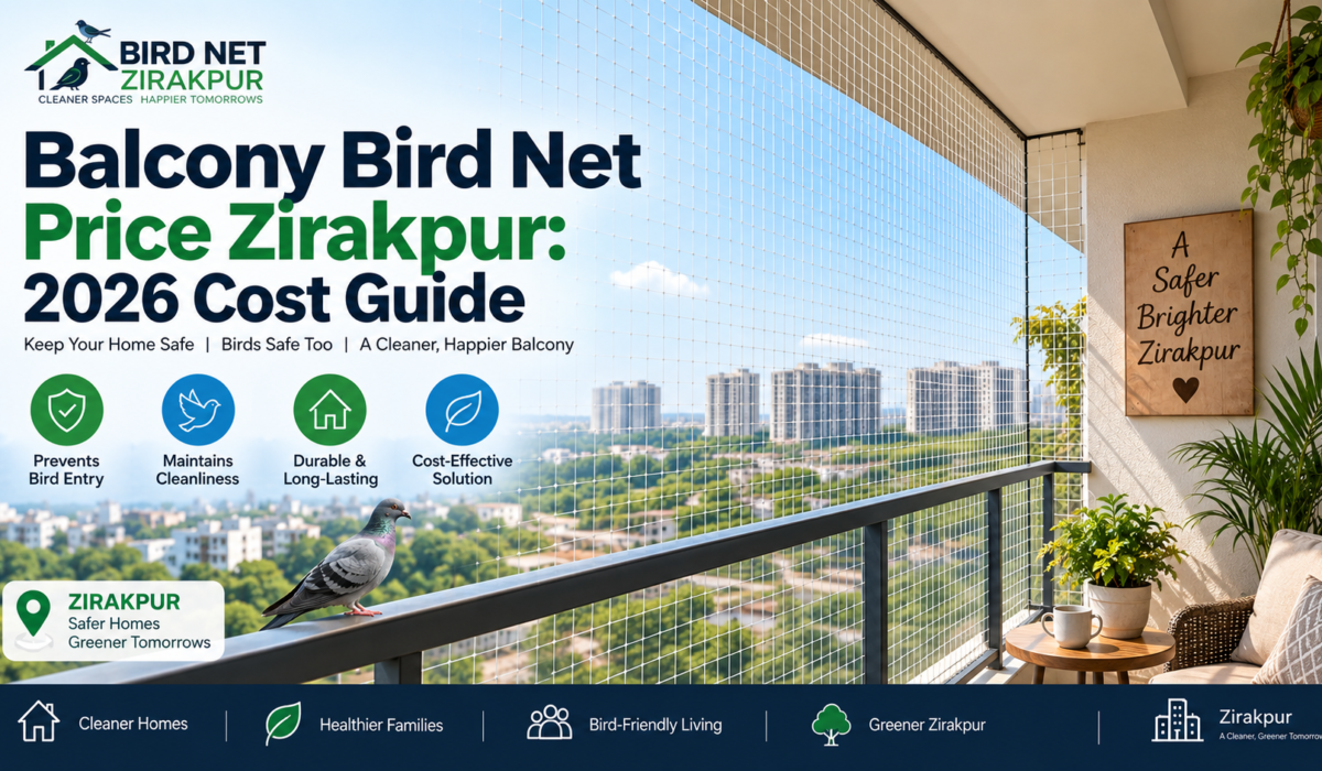 Balcony Bird Net Price Zirakpur: 2026 Cost Guide